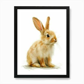 Mini Lop Rabbit Nursery Painting 2 Art Print