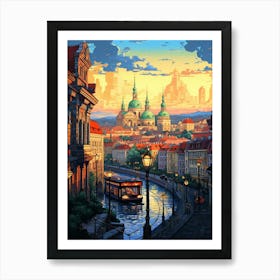 Prague Pixel Art 2 Art Print