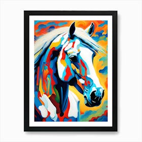 Colourful Artistic Horse Art Print