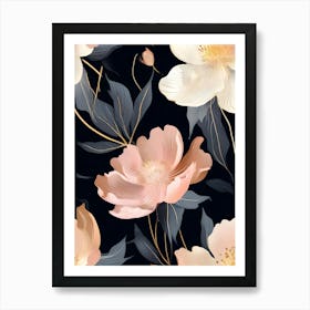 Peony Wallpaper 2 Art Print