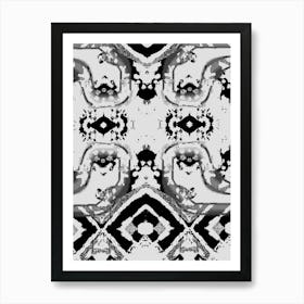 Abstract Black And White Pattern 12 Art Print