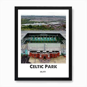Celtic Park, Celtic, Football, Art, Wall Print Art Print