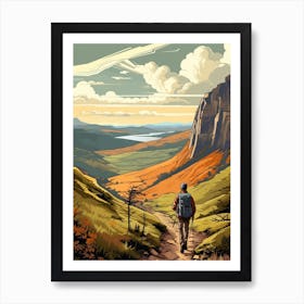 Pennine Way England 3 Vintage Travel Illustration Art Print