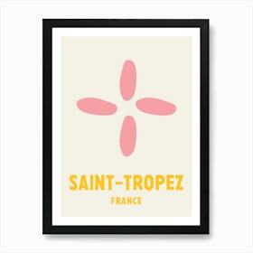 Saint Tropez, France, Graphic Style Poster 4 Art Print