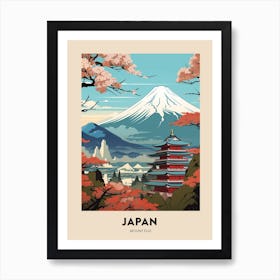 Mount Fuji Japan 4 Vintage Hiking Travel Poster Art Print