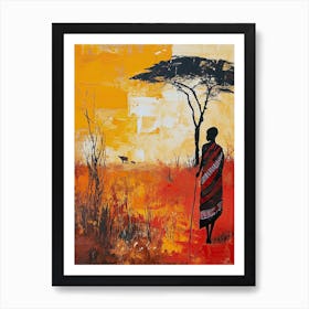 African Savannah, Boho Wall Poster