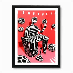 Black And White Chair Art Print