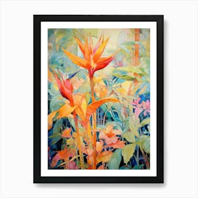 Tropical Plant Painting Bird Of Paradise 2 Art Print