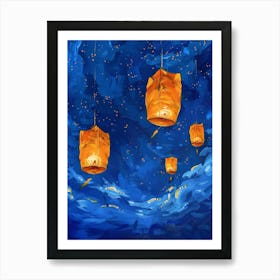 Sky Lanterns 4 Art Print