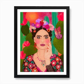 The Colorful Frida Art Print