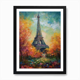 Eiffel Tower Paris France Monet Style 7 Art Print