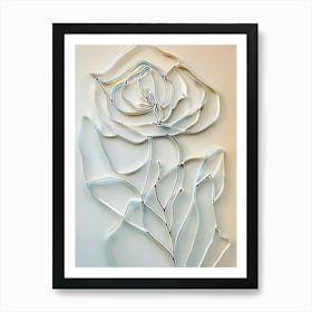 Acrylic Special Line Flower Art Art Print