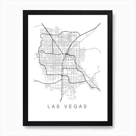 Las Vegas Map Art Print