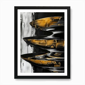 Black And Gold 106 Art Print