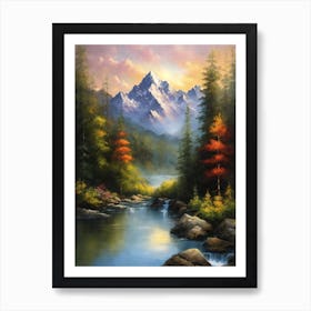 Sunrise Over The Mountains 3 Art Print