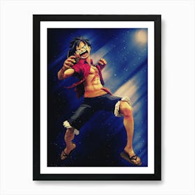 Light Of Heroes ― Monkey D Luffy Anime One Piece Art Print