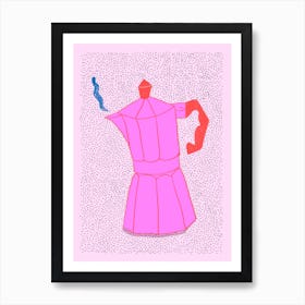 Italian Coffee Pink Art Print