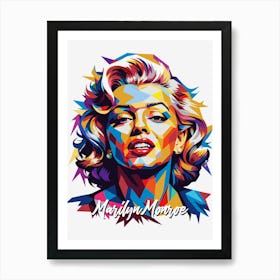 Marilyn Monroe Portrait WPAP Pop Art Art Print