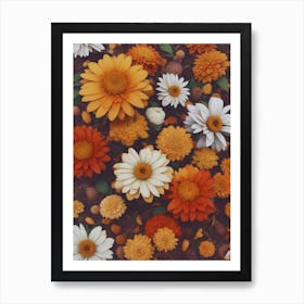 Autumn Flowers 1 Art Print