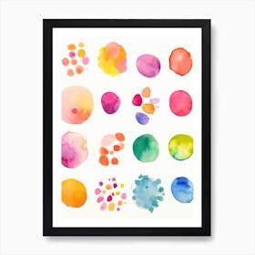 Watercolor Splatters 5 Art Print