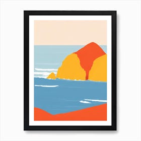 Rodeo Beach California Midcentury Art Print