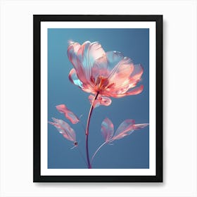 3d Flower Art Print