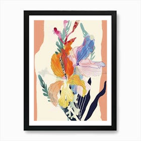 Colourful Flower Illustration Snapdragon 4 Art Print