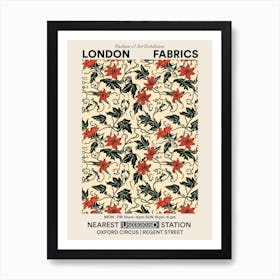 Poster Orchid Orbit London Fabrics Floral Pattern 2 Art Print