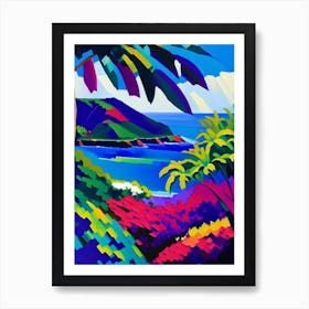 Maui Hawaii Colourful Painting Tropical Destination Art Print