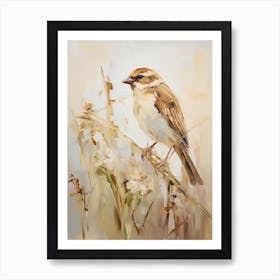 Bird Painting House Sparrow 4 Art Print