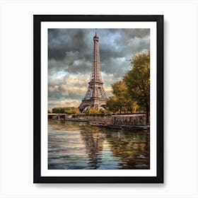 Eiffel Tower Paris France Dominic Davison Style 9 Art Print