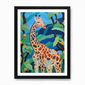 Maximalist Animal Painting Giraffe 3 Art Print