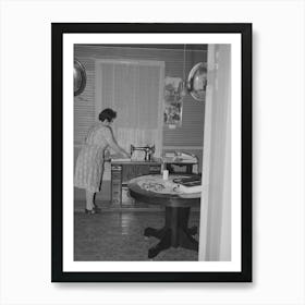 Farmer S Wife At Her Sewing Machine, Near Auburn, Placer County, California By Russell Lee Art Print