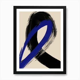 Black And Blue No 3 Art Print