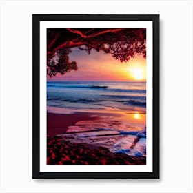 Sunset On The Beach 660 Art Print