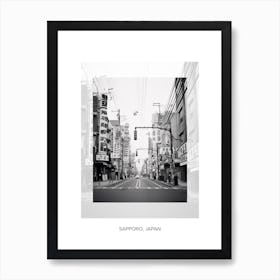 Poster Of Sapporo, Japan, Black And White Old Photo 4 Art Print