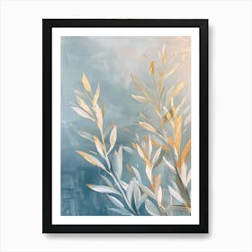 Gold Leaf Canvas Print Art Print