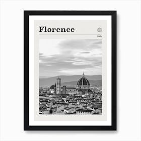 Florence Italy Black And White Art Print