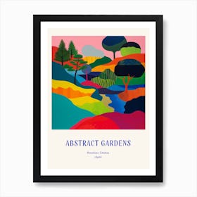 Colourful Gardens Kenrokuen Gardens Japan 1 Blue Poster Art Print