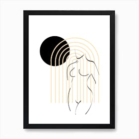 Abstract Line Art print Art Print