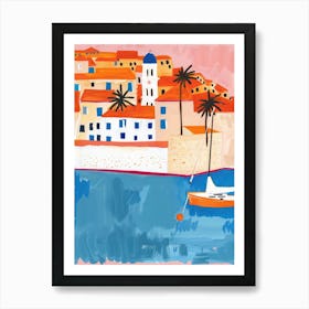 Travel Poster Happy Places Dubrovnik 6 Art Print