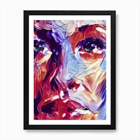 Portrait Of A Woman Face Art Print