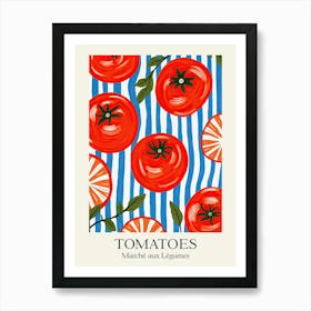 Marche Aux Legumes Tomatoes Summer Illustration 5 Art Print