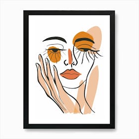 Woman'S Face 100 Art Print