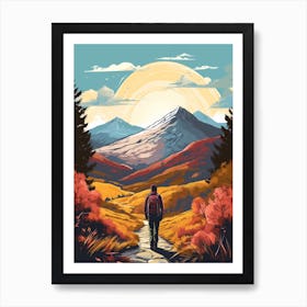 The West Highland Way Scotland 2 Vintage Travel Illustration Art Print