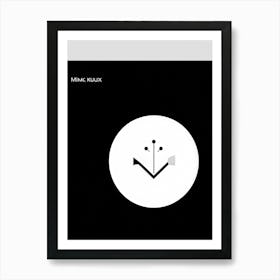 A Minimalist Graphic Interface Predominantly White With A Sleek Linear Design Pointers In Black Di (2) Art Print