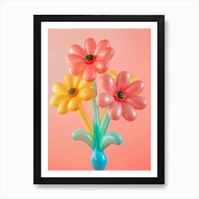 Dreamy Inflatable Flowers Black Eyed Susan Art Print