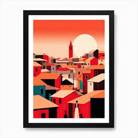 Zanzibar, Tanzania, Bold Outlines 1 Art Print