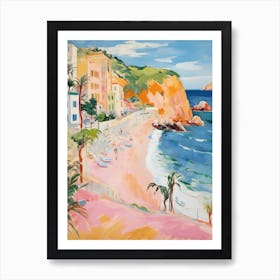 Cala Goloritz, Sardinia   Italy Beach Club Lido Watercolour 4 Art Print