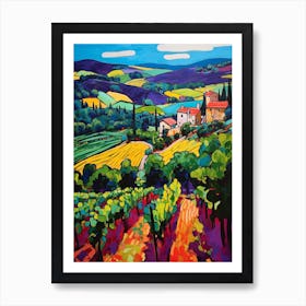 Montalcino Italy 4 Fauvist Painting Art Print